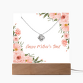 Keepsake Acrylic Holder with Love Knot Necklace
